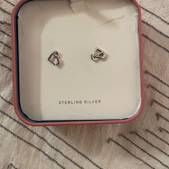 Sterling Silver Heart Earrings - Picture 5 of 5